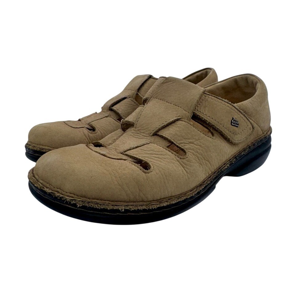 Finn Comfort Quebec Tan Nubuck Fisherman Shoes, Women's 8.5 (39), EUC